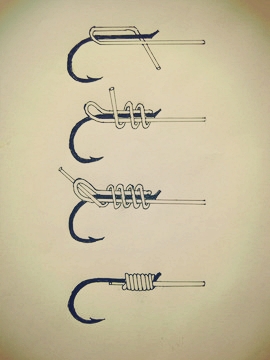 钓友福利，鱼钩的各种绑法，有些可能不常用，适合自己的方法就好